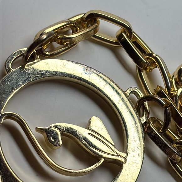 Vintage Baby Phat Gold Tone Chain Link Belt with Rhinestone Cats 33-47” - Picture 3 of 6